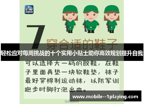 轻松应对每周挑战的十个实用小贴士助你高效规划提升自我 轻松应对每周挑战的十个实用小贴士助你高效规划提升自我